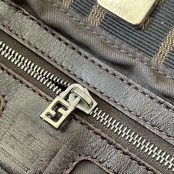 FENDI ZUCCA Print LARGE Vintage Twin Tote - Picture 3 of 16